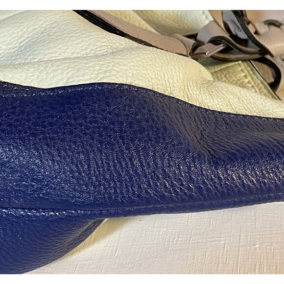 Pocketbook Oryani Tri Color Leather Shoulder Tote Double Shoulder Straps - Picture 6 of 12